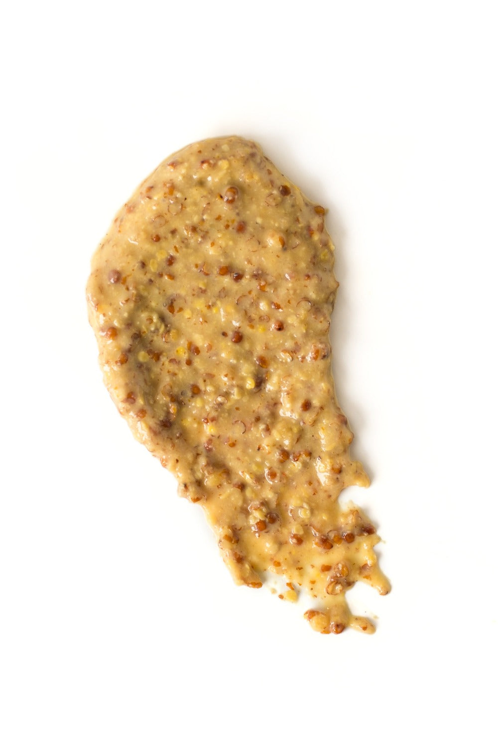 Mustard sauce on a white background