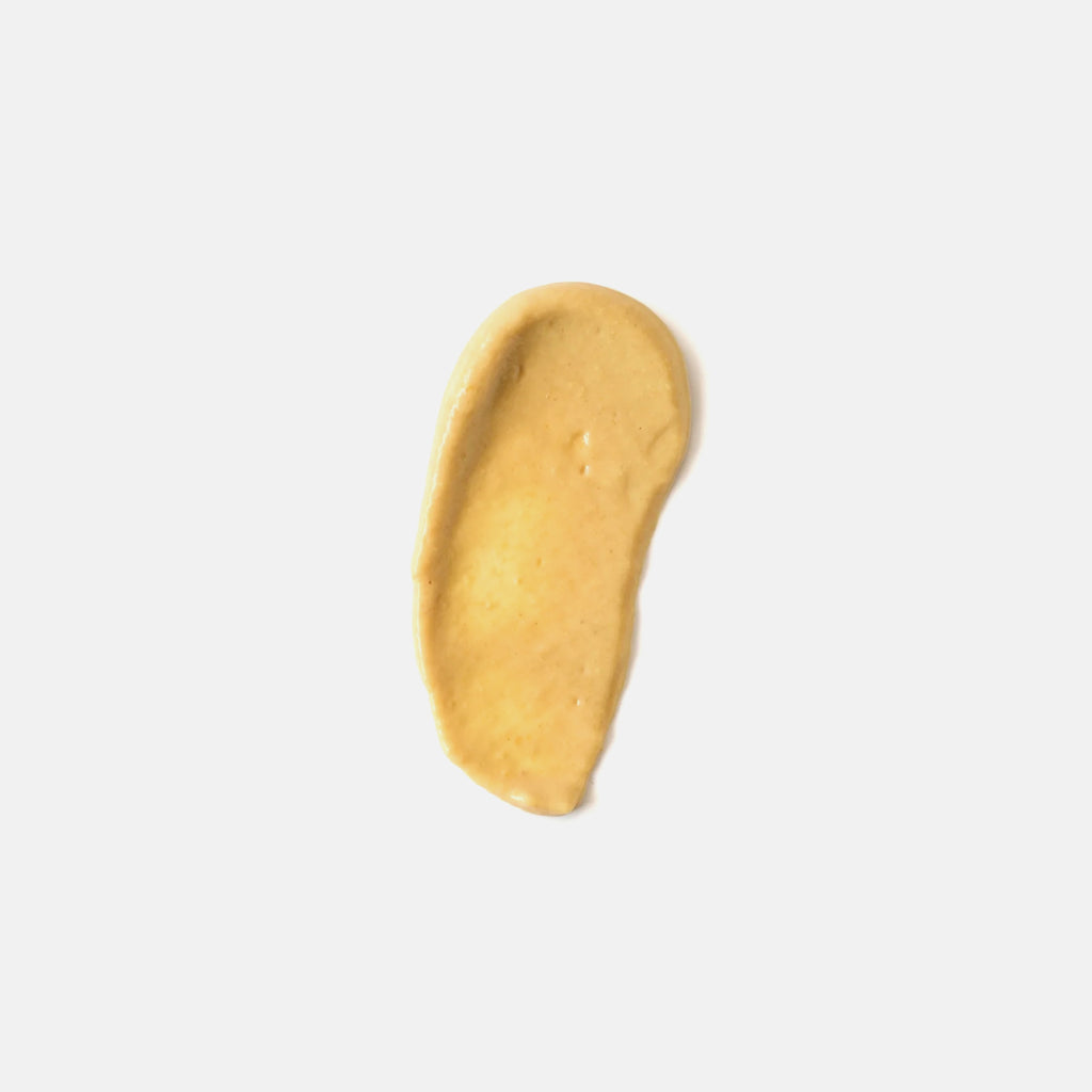 Gold-colored mustard smear